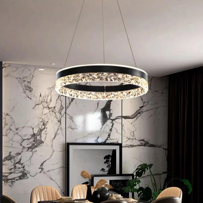 

LED Chandelier Round For Living Dining Room Bedroom Lustres Fixtures Lighting Luminaire Modern Restaurant Nordic Pendant Light