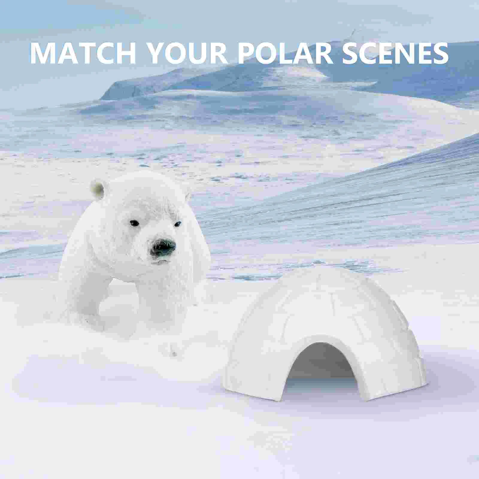 6 Pcs Toy Igloo Model Toddler Kids Bath Toys Figure Playsets Plastic Figurines Decoration