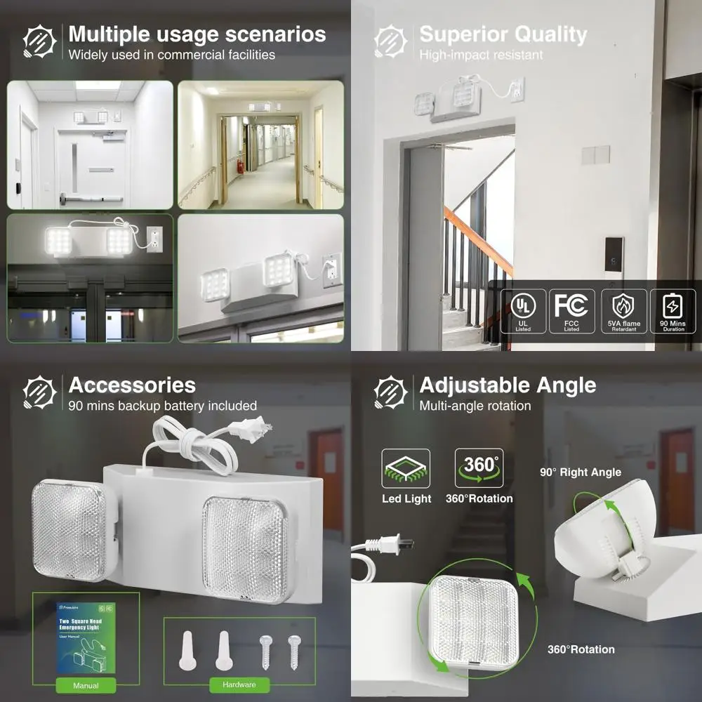 4-Pack Led Square C…