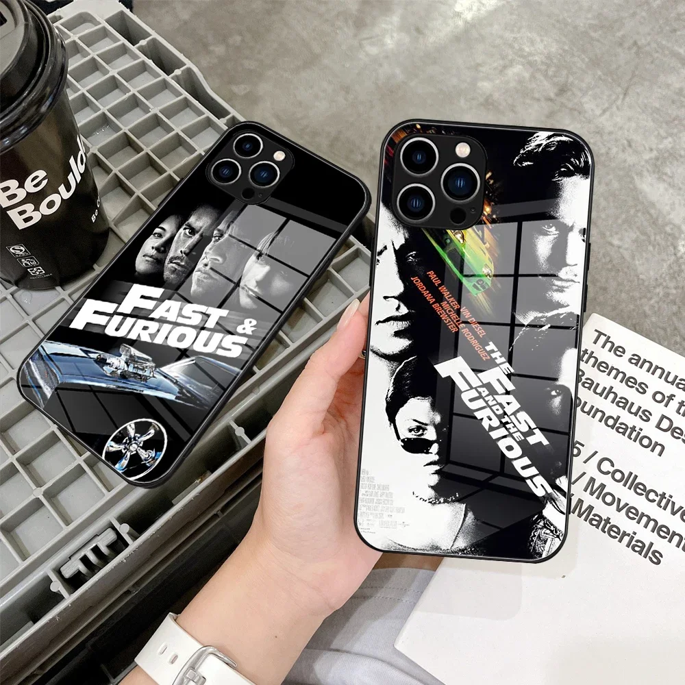 For Iphone 15 Fast and Furious Moive Phone Case Glass for IPhone 15 14 13 12 Pro XR XS MAX Design Iphone Glass Cover