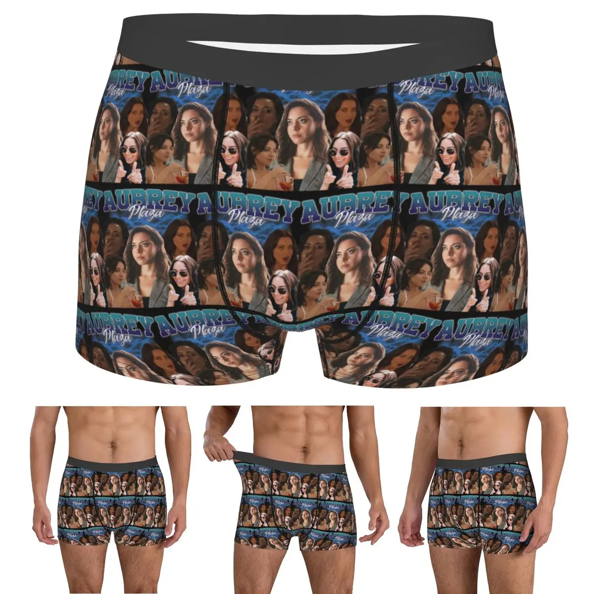 

Boxer Underpants Shorts Aubrey Plaza Retro Style Panties Men Breathable Underwear for Homme Man Boyfriend Gifts