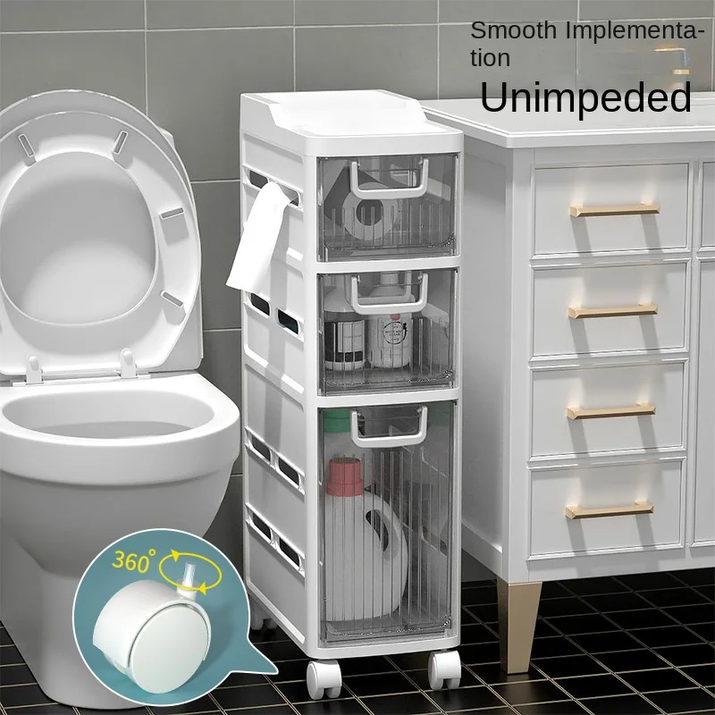 Toilet Rack Floor-to-ceiling Toilet Side Cabinet Side Cabinet Toilet Toilet Cabinet Storage Storage Crevice Artifact Bathroom