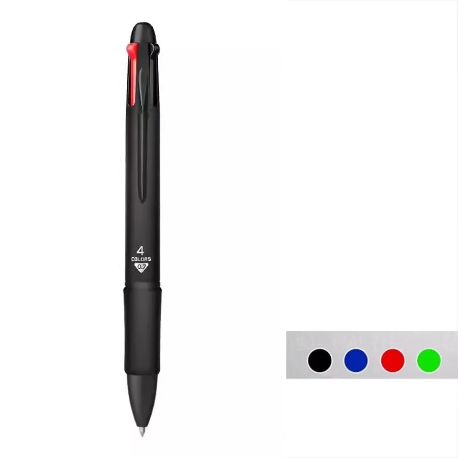 DELI 4 In 1 Ballpoint Pen 0.7 mm Multicolor Ball Pens 1/3/12pc Blue Black Red Green Writing Pen School Office Stationery