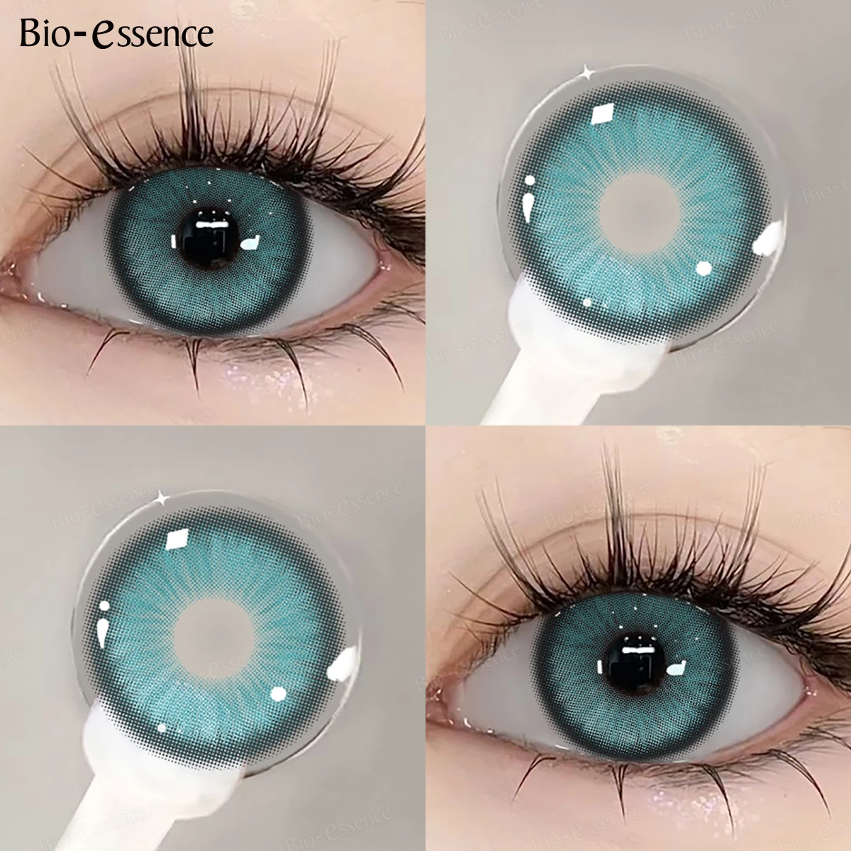 Bio-essense 0~-8.00 Myopia Colored Contact Lenses 1DAY for Eyes with My Fashion Blue Eyes Lenses Korean Fashion Gray Contacts
