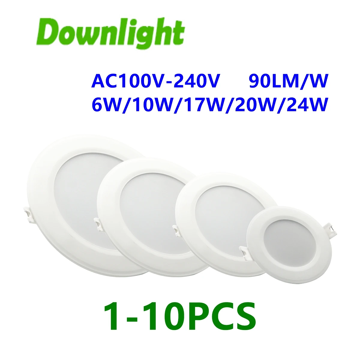 

1-10pcs New promotion LED dark down light AC100V-240V 6W-24W super bright warm white light suitable for kitchen and study