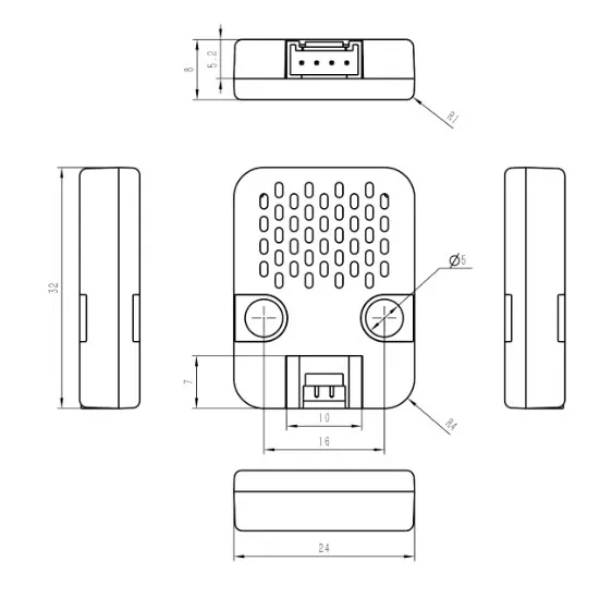 M5Stack ENV Pro unit BME688 suhu lingkungan, kelembaban, dan pengujian kualitas udara dalam ruangan tekanan udara