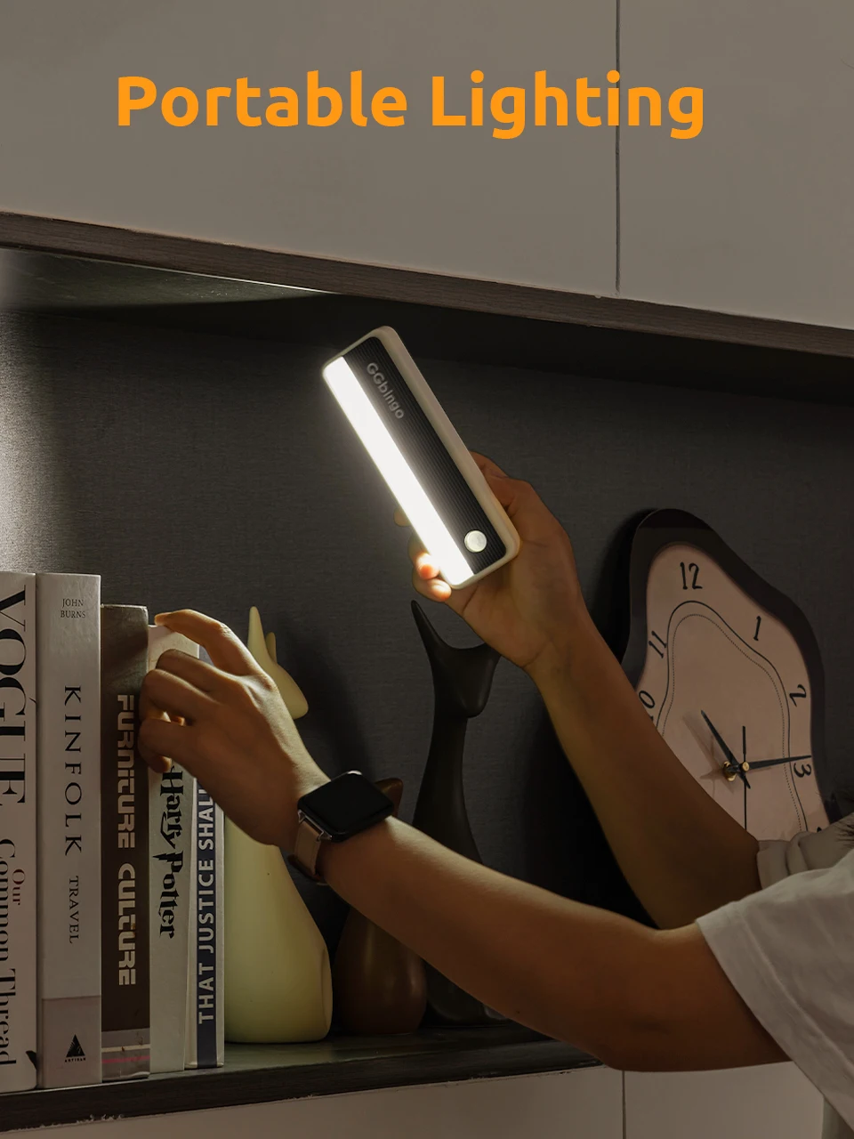 GGbingo Human Sensor Night Light Multi-light Type-C Charging LED Wall Light Cabinet Night Stairs Light
