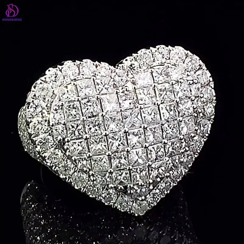 

Moissanite Ring Package Moissanite Cuban Link Ring Customize 925 Silver Hiphop Original Men Engagement Ring