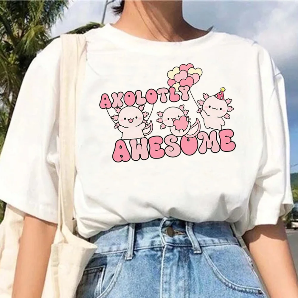 

Axolotl Tee women harajuku comic Japanese t shirt female 2000s streetwear manga clothes