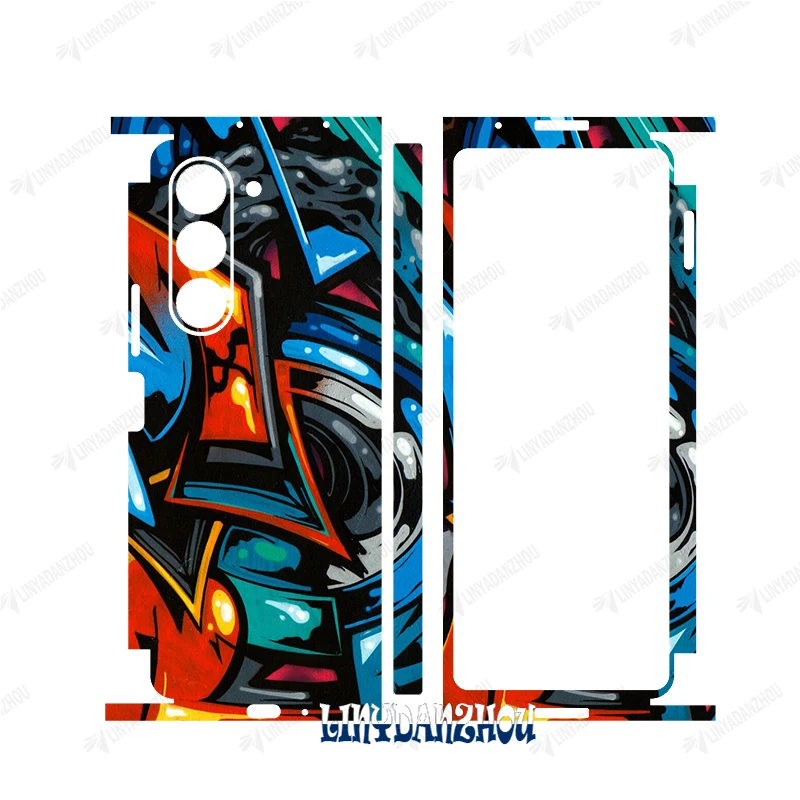 3M Colorful Anti-Scratch Stickers For Samsung Galaxy Z Fold 5 4 3 2 6 Fold4 Protective Decal Skin Full Cover Back Film