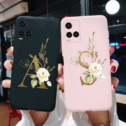 For Vivo Y21 Y21s Y33s Case Cute Letters Soft Silicone Phone Back Cover For Vivo Y33s Y 33s 21 s VivoY21 Cases TPU Fundas Coque