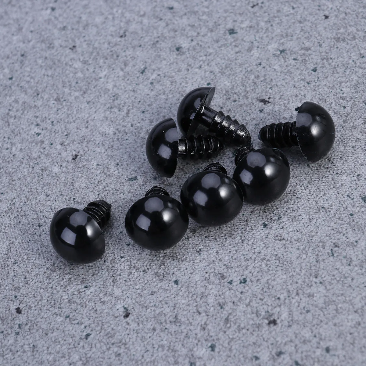 

2 упаковки: Безопасные круглые пластиковые пуговицы-глазки для рукоделия, среднего размера, для аксессуаров ручной работы и скрапбукинга, гладкие, износостойкие