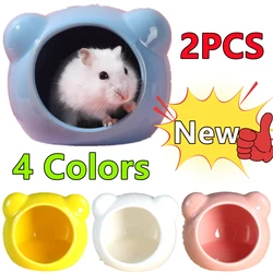 New 2/1PC Summer Cooling Hamster Ceramic House Sleeping Bag Small Animal Nest Guinea Pig Breathable Rooms Hamster Accessories
