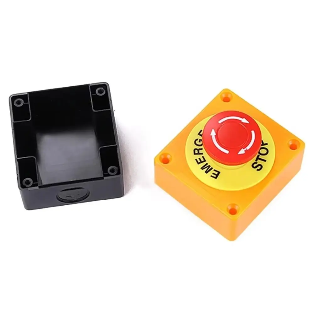 Red Sign Push Button Switch Mushroom Cap Waterproof Industrial Emergency Stop Switch 1NC / 1NO+1NC Contact