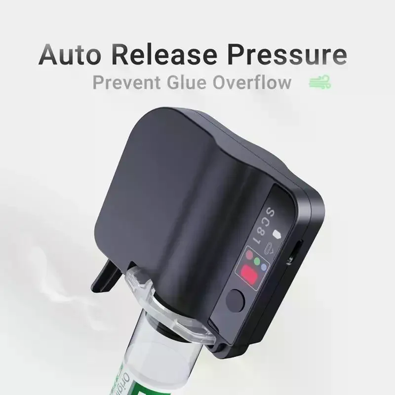

2UUL Electric Glue Gun With GL02 30ml Buffer Glue Auto Pressure Relief Anti Overflow Precise Control Palm Phone PCB Repair