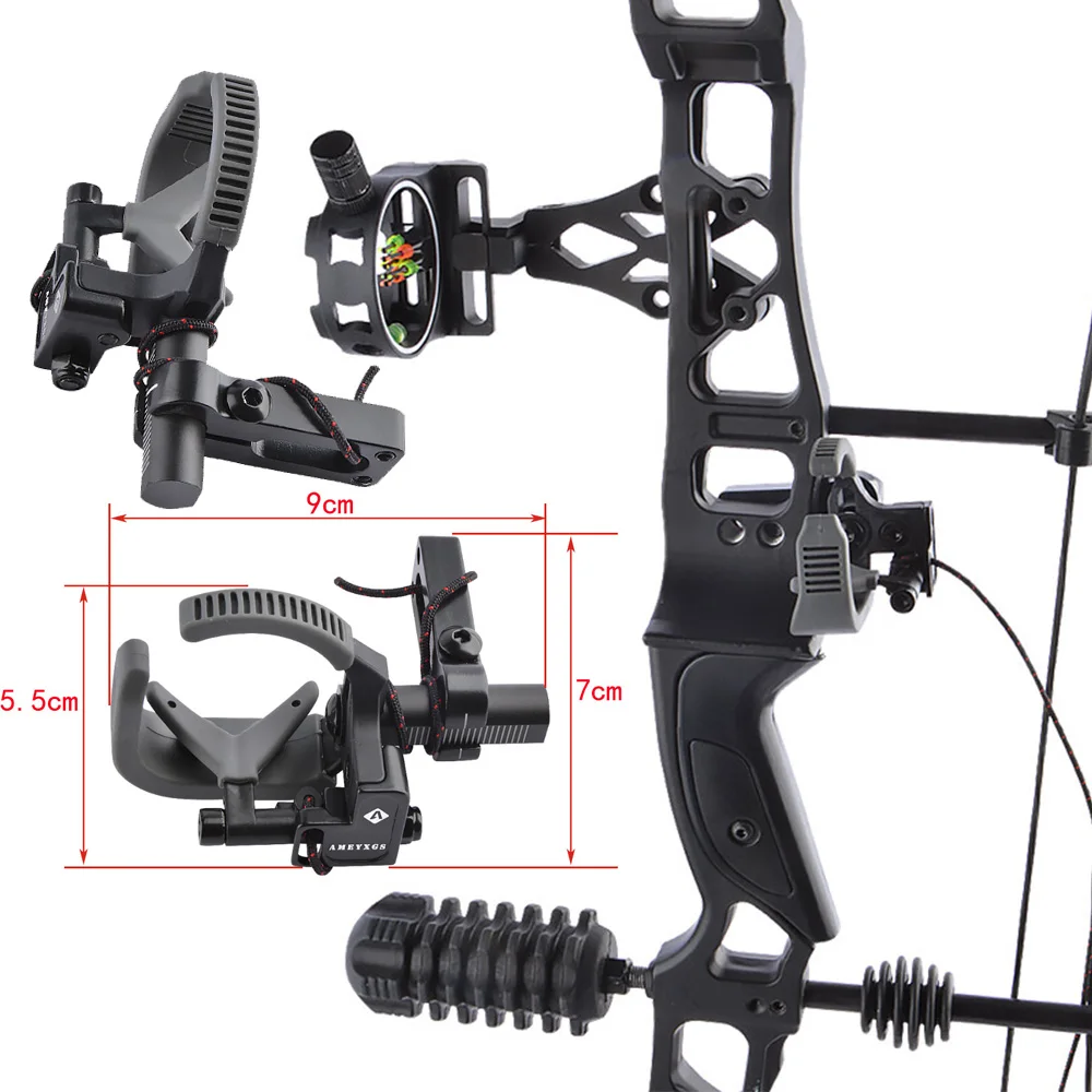 1pc D2 Drop Away Arrow Rest Aluminum Alloy Four Way Micro Adjustable High Speed Fall Away Bow Support Compatible with Left Right Hand Compound Bow Stable Anti Vibration Archery Gear for Outdoor Hunting Target Shooting Training Accessories