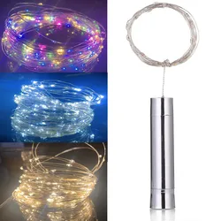 Garrafas de vinho Luzes para decoração de casa, Cortiça Fio de cobre, Luzes estreladas, AA a pilhas, Lâmpada de Natal, 30 LEDs