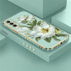Luxury Plating Case For Infinix Tecno Spark 7 8 6 go 5 Air Camon 19 neo Pova 3 2 4 Pro Pattern Flower Silicone Phone Cover Coque