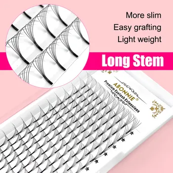 アボニーロングステムロシアボリュームまつげエクステンション既成ボリュームファンフェイクミンクプレミアムまつげ用品