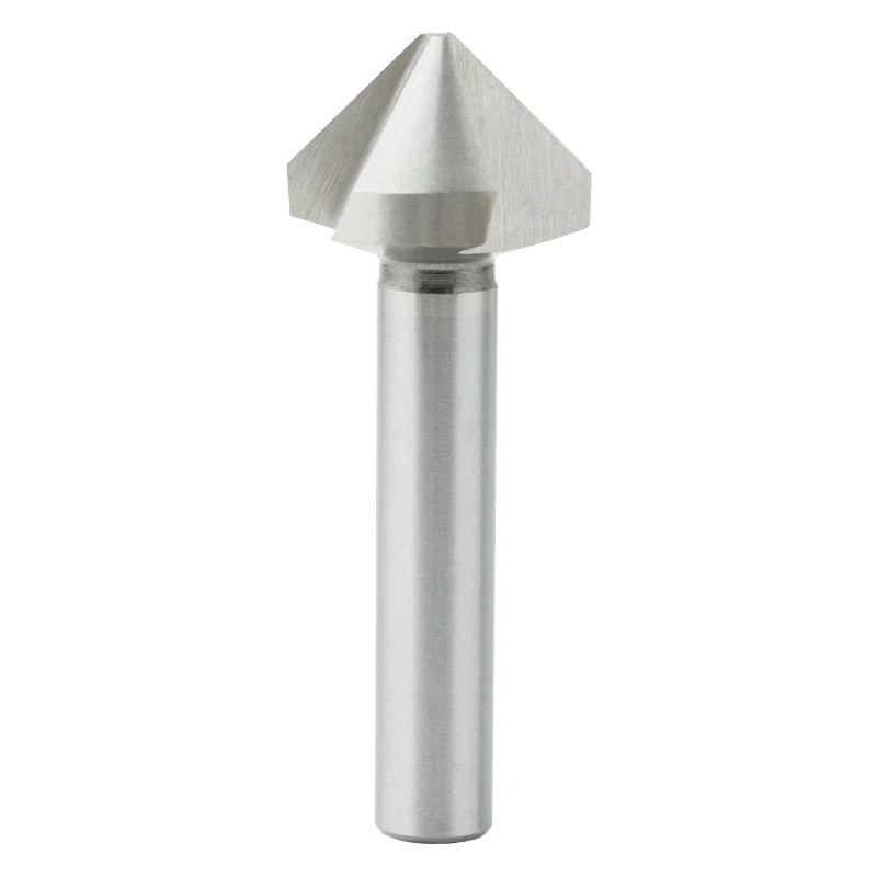 Imagem -06 - Rebarbamento de Aço de Alta Velocidade Haste Reta Chanfre de 90 Graus Parafuso Escareador Borda Tripla Única Borda 10 Pcs