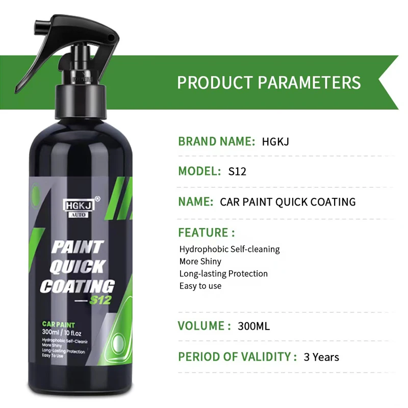 50ml Car Nano Ceramic Hydrophobic Spray Paint Care Quick Coating Polish Wax More Shine Car Wash Maintenance HGKJ S12