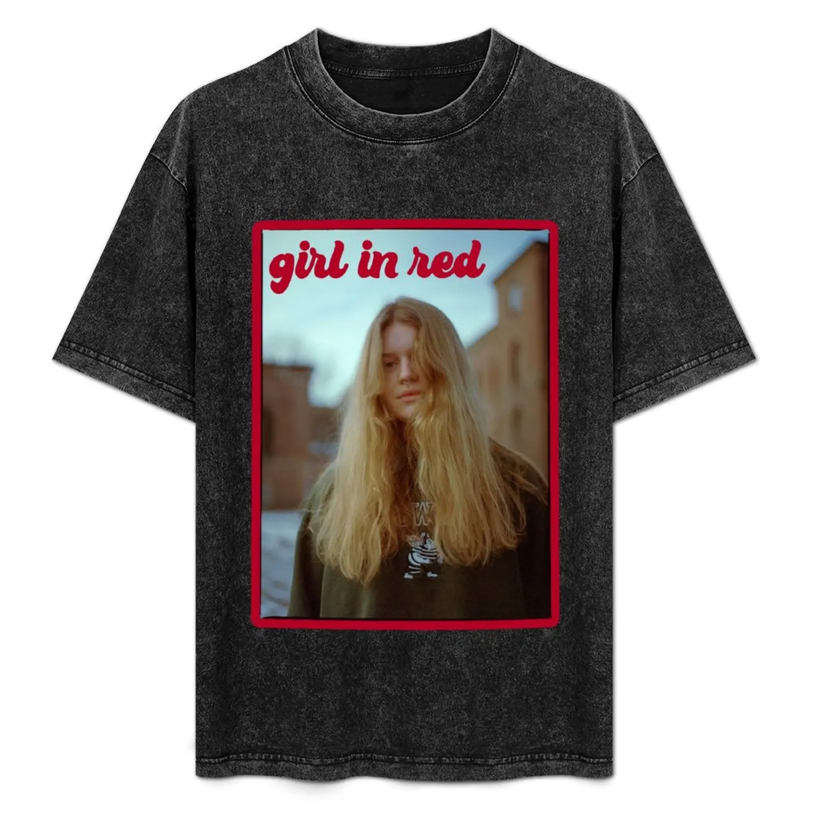 

girl in red T-Shirt Simple Graphic Design T-Shirt