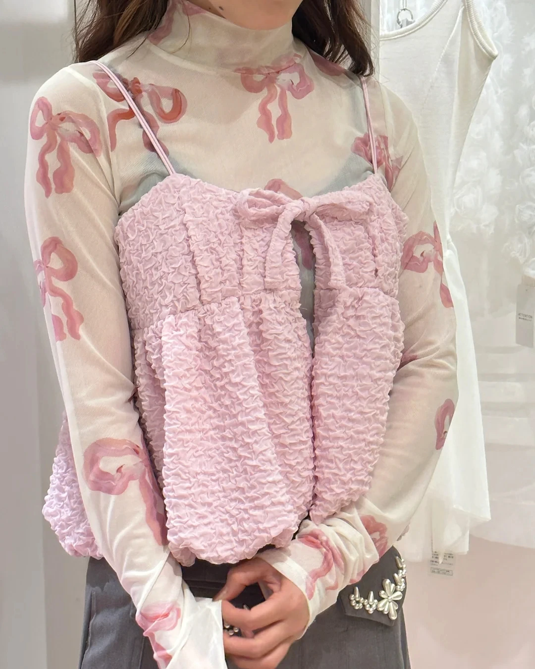 Estilo japonês floral impressão doce bottom topos outono novo 2025 feminino fino-ajuste fino manga longa topos camiseta pulôver mujer