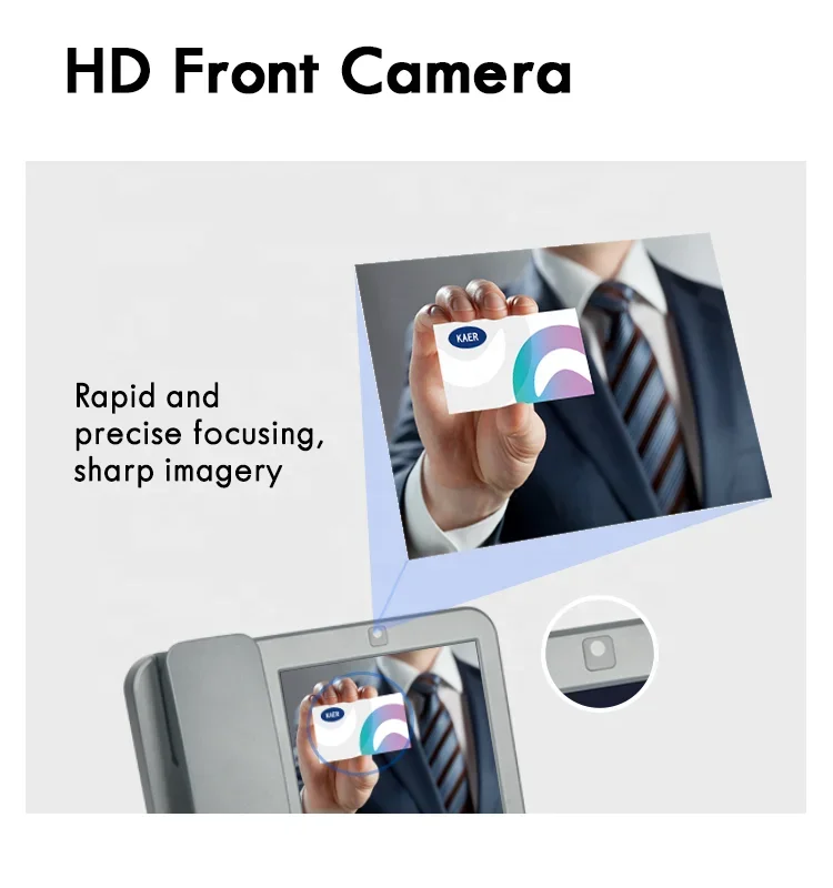 5MP Kamera 4G VoLTE Dunkelgrau Smart HD Anruf WiFi BT FWP Video Sprachanruf 8" Touchscreen Android Desktop Telefone