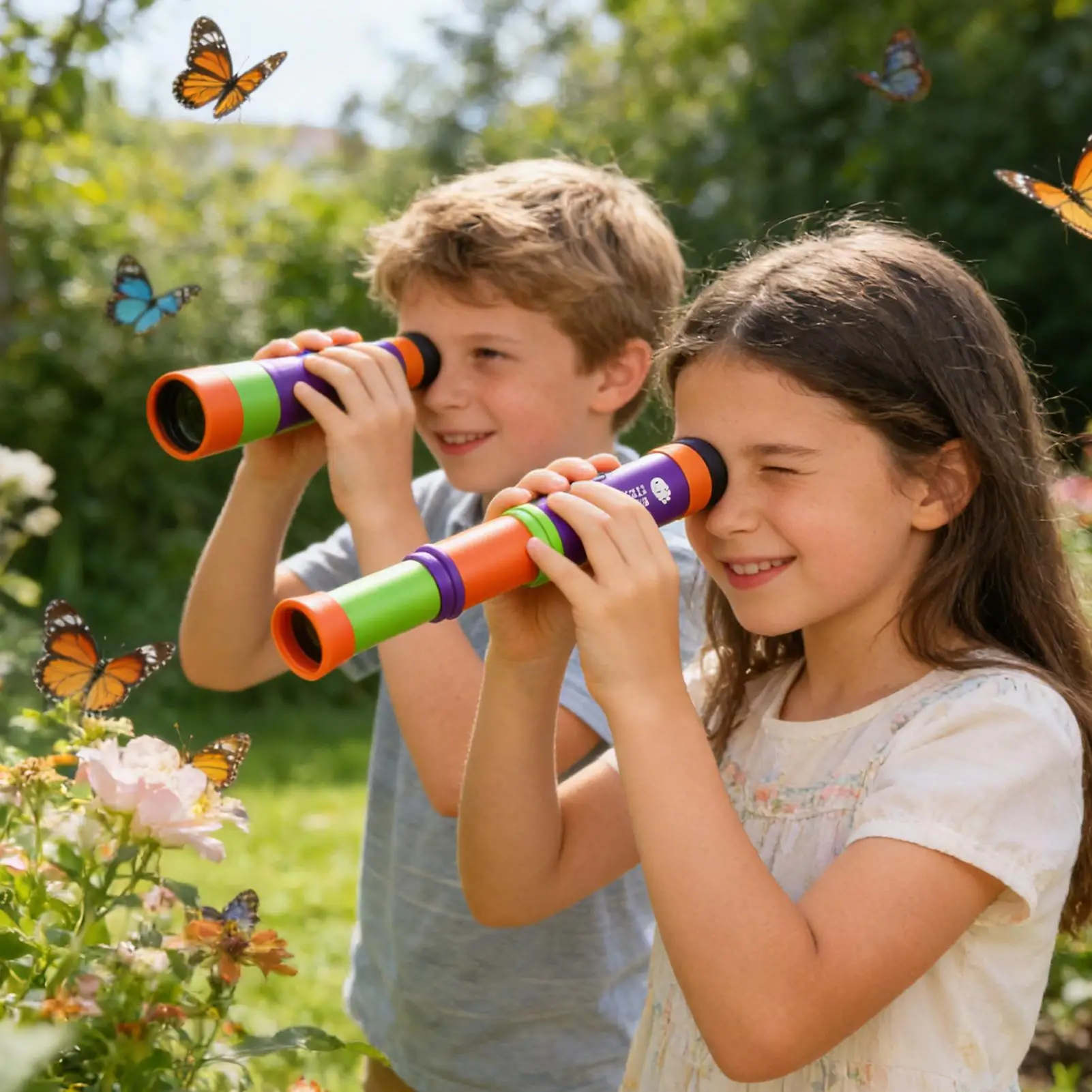 Teleskopy dla dzieci z regulacją długości, bezpieczna zabawka, teleskop dla dzieci z możliwością zwijania do aktywności na świeżym powietrzu, wędrówek, biwakowania, polowań.
