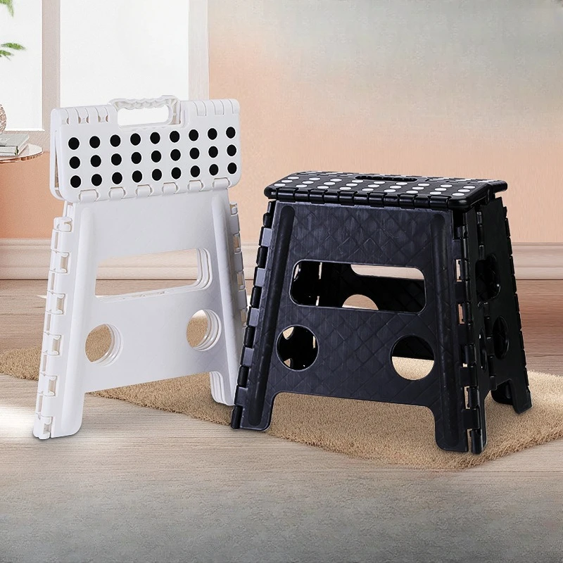 Foldable Step Stool Up to 150 kg Load Capacity Portable Folding Chair Space-Saving Folding Stool for Children and Adults