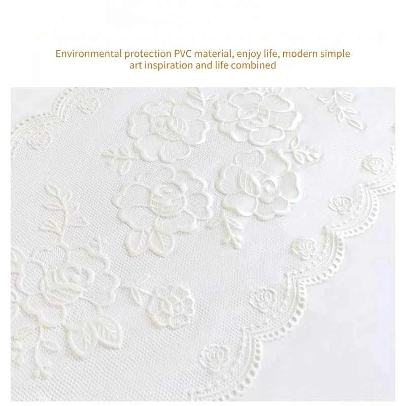 Beautiful Rectangle Lace Tablecloth Flower retro European Embroidered Dinning table  linen Cover wedding party home decoration