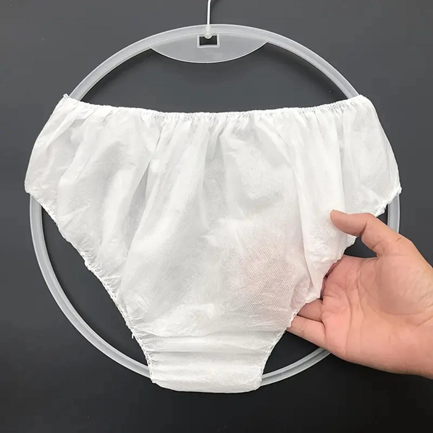 Lightweight and Travel-friendly Disposable Double Layer White Unisex Underpants, Breathable Comfortable Underwear, 1pc