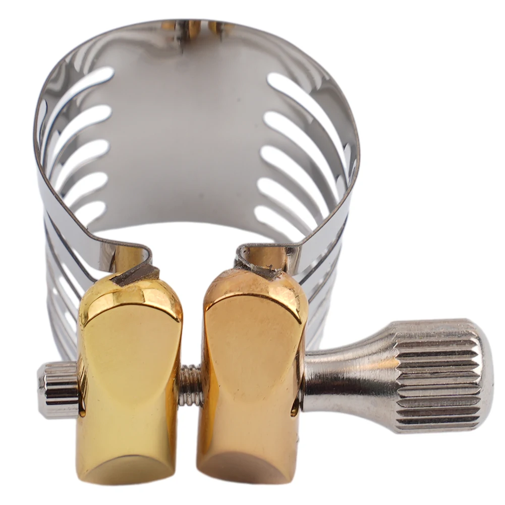 Saxophone Clip Sax Ligature Replacement Stainless Steel Gold Parts 67g Accessories For Tenor Saxophone Mouthpiece