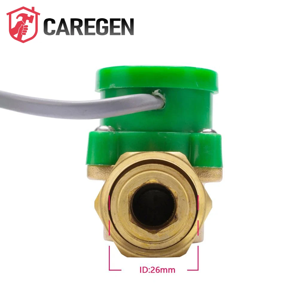 HT120 Thread G1 To G1/2 Full Copper Water Pump Flow Sensor Electronic Genuine Automatic Piezo Switch Control Assembly Valve 120W