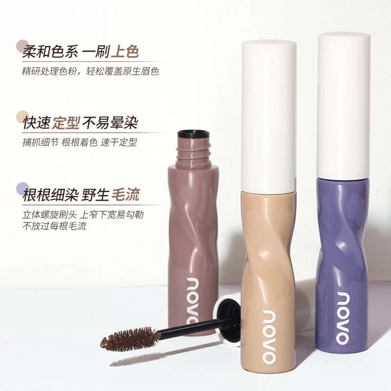 3 Colors Eyebrow Dyeing Cream Setting Eyebrow Gel Waterproof Long Lasting Eyebrow Enhancer Cream Natural Mascara Tint Makeup