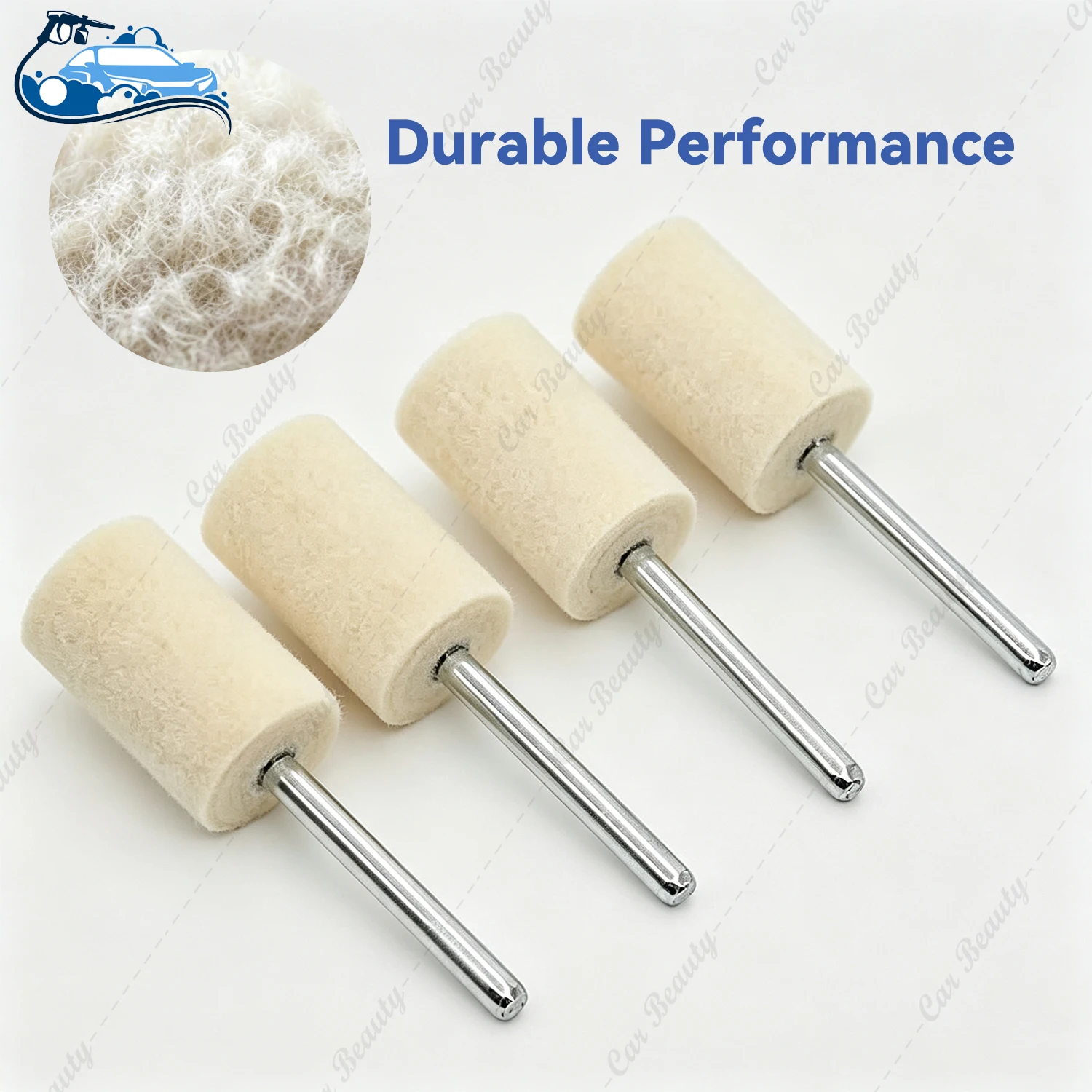 10PCS Felt Buffing Wheel with 3mm 1/8