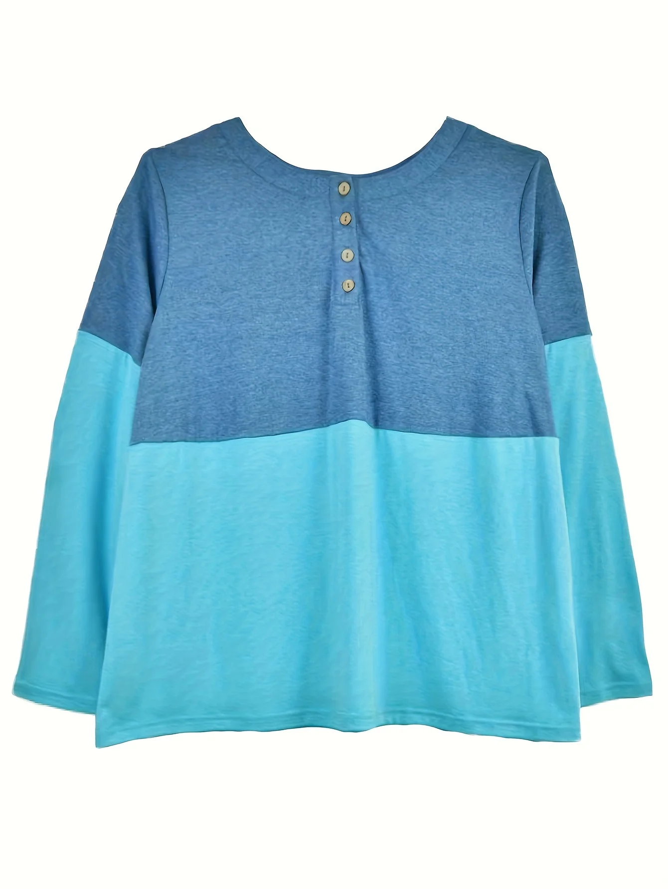 تي شيرت نسائي صيفي كبير كاجوال محبوك بلون سادة