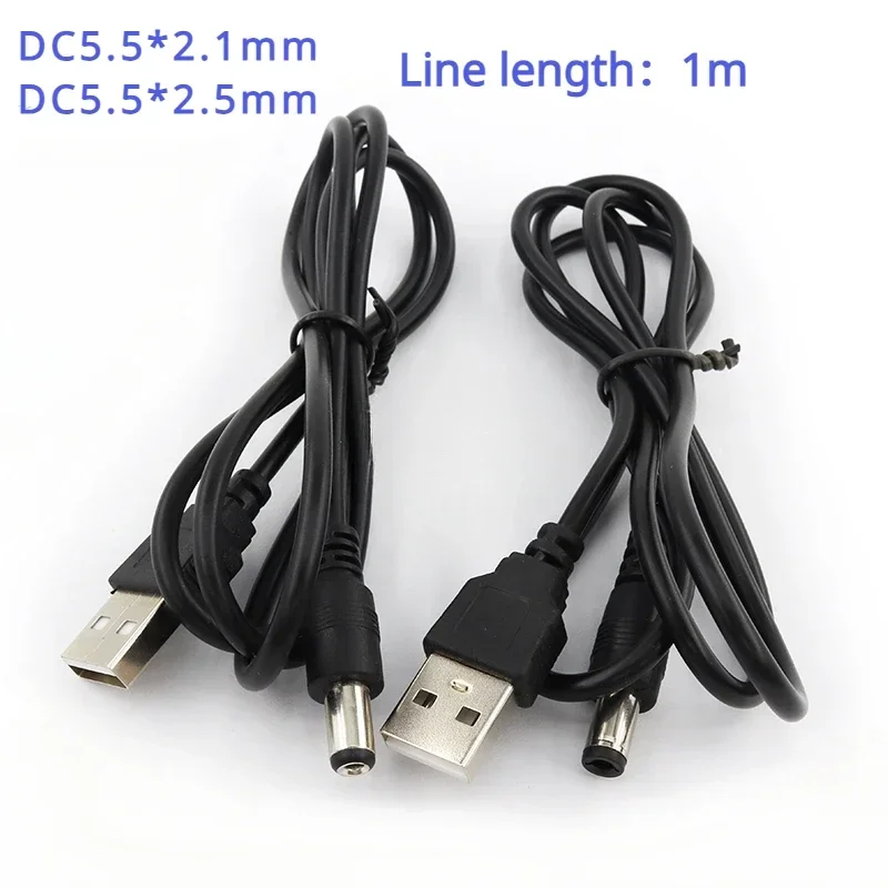 

USB Power Conversion Cable USB To DC 5.5*2.1mm Power Cable DC5.5 *2.5mm Data Cable 5v 2.5 for Power Supply Accessories