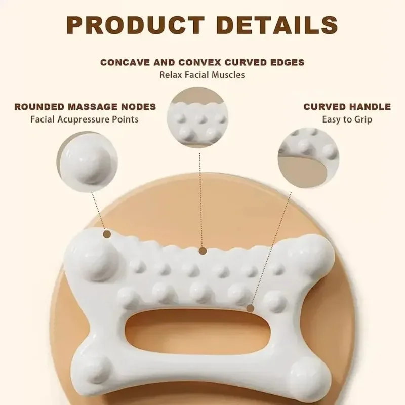 Facial Gua Sha Scraping Board Handheld Full Body Universal Type Acupoint Massager Lymphatic Drainage Massager Face Lift Relief