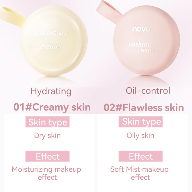 Light Face BB Cream Air Cushion Full Coverage Waterproof Long-lasting Concealer 2 Colors Cushion Compact Face Makeup Foundation