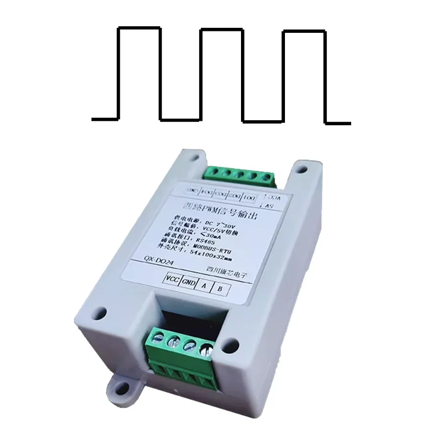 NF 4channel RS485 to PWM Signal output Module Pulse Frequency Duty Cycle Adjustable Servo Square Wave modbus RTU