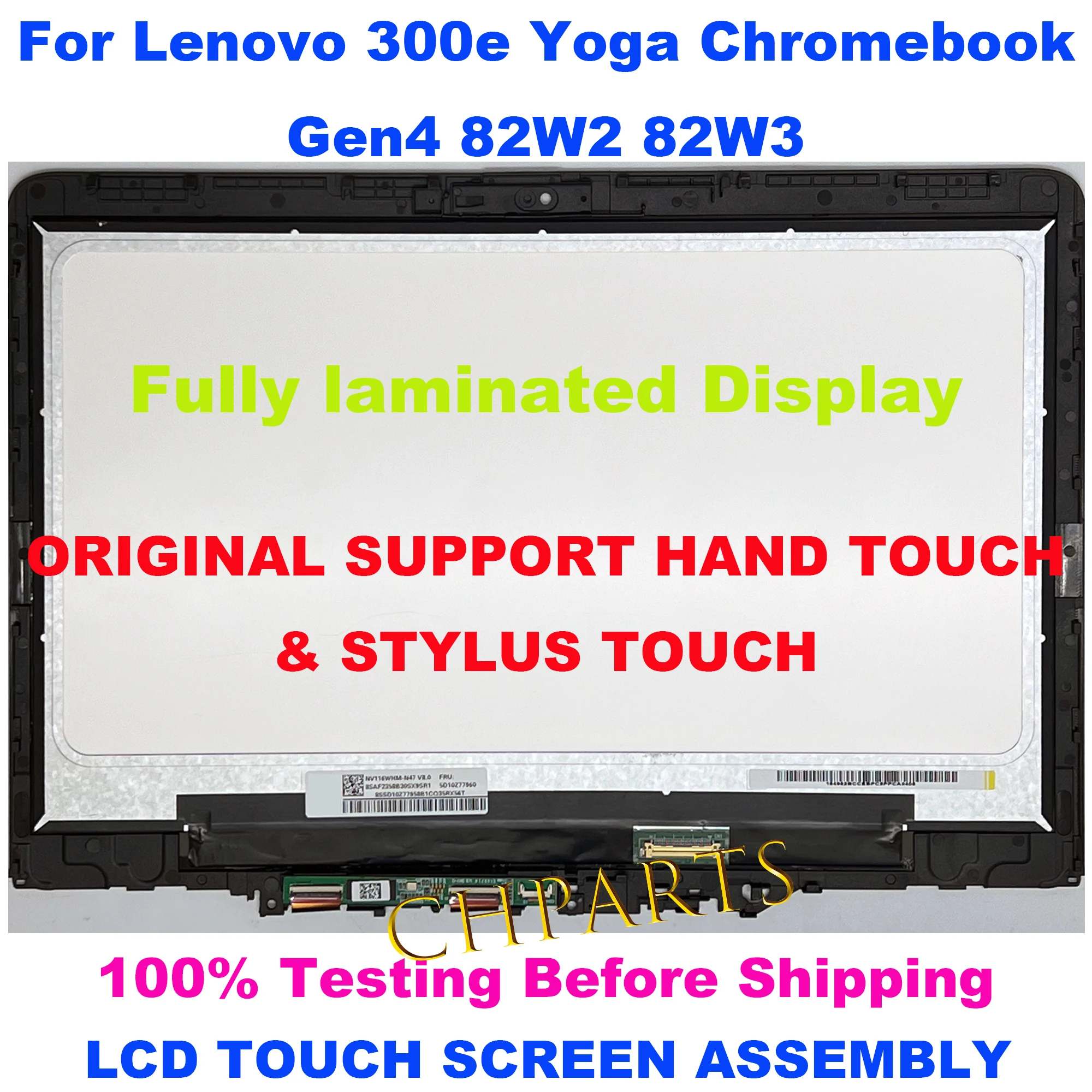 Imagem -02 - Lcd Touch Screen Assembly para Lenovo Ips Yoga Chromebook Gen 11.6 1366x768 82w2 82w3 5d11c95909