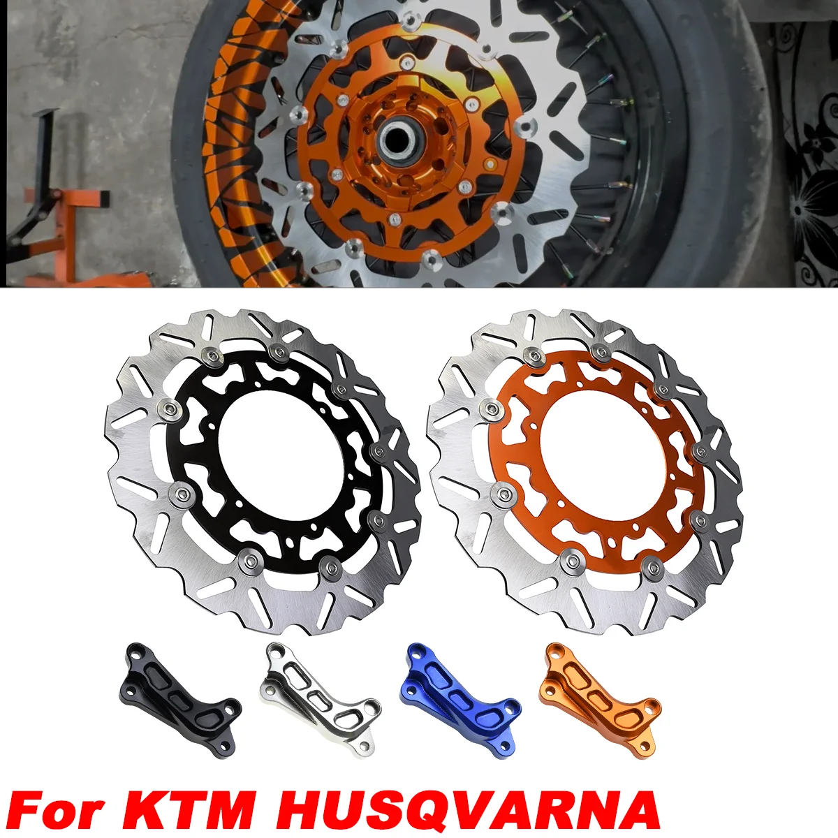 

320MM Front Floating Brake Disc Rotor Adaptor Motorcycle For KTM XC XCF EXC EXCF XCW SX SXF 125 250 300 350 450 TPI Six Days
