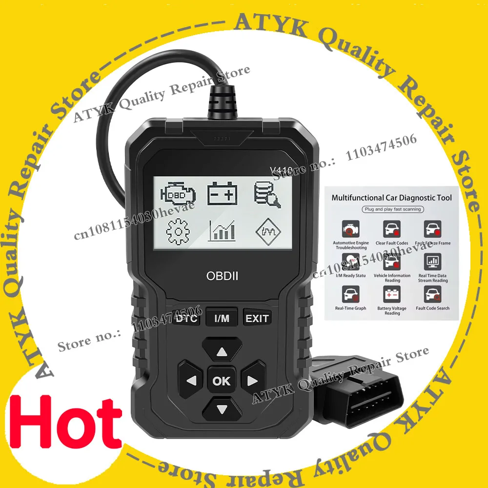 Car Obd2 Scanner Diagnostic Tool Code Reader Engine Fault Code Reader Scanner Can Diagnosis All Obd Ii in 1996 Agreement Car Sca