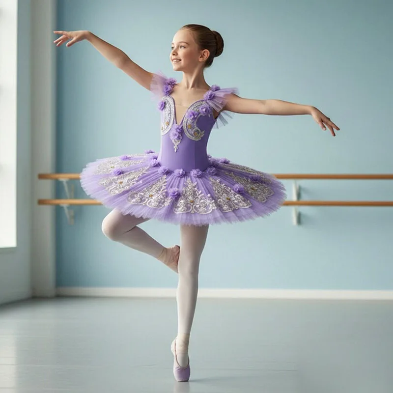 summer-family-matching-outfits-tutu-mother-kids-ballet-leotard-dress-girl-dance-costume-mom-daughter-women-clothes-girls-dresses