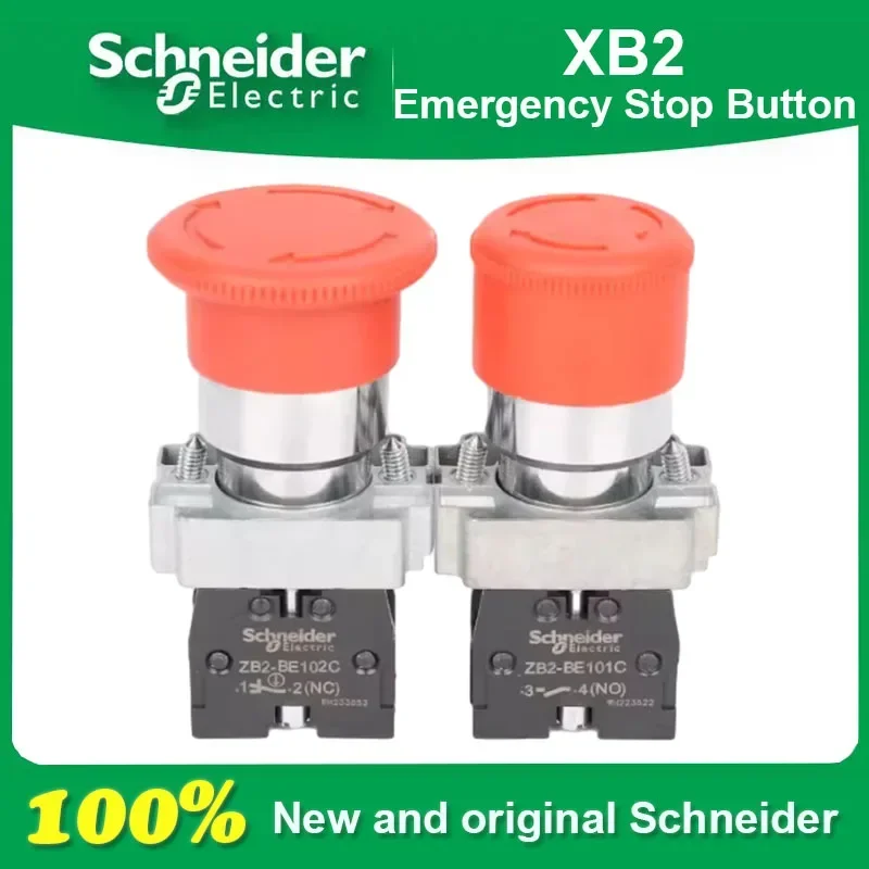 Original Schneider  XB2BS542C XB2BS442C XB2BS541C XB2BS642C XB2BS642C XB2BS641C ZB2BZ1605C ZB2BY9330C Emergency Stop Button