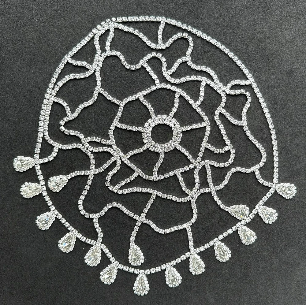 كريستال الزعنفة خوذة قبعة للنساء الزفاف حجر الراين شبكة عقال كليوباترا زي اكسسوارات للشعر رئيس مجوهرات