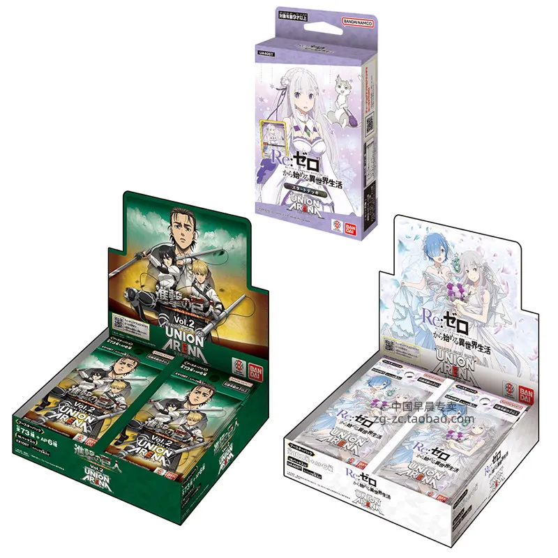 UNION ARENA: Life in a Different World from Zero Re0 Japanese UA card supplement pack Attack on Titan anime peripheral cards