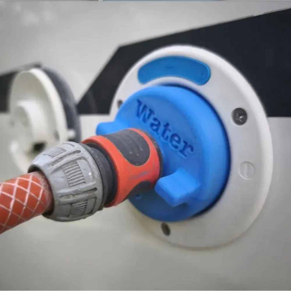 1PCS An Adapter for RV Water Tanks, a Water Filling Device Equipped with a Quick Hose Connector And O-Ring Seal,Without Battery