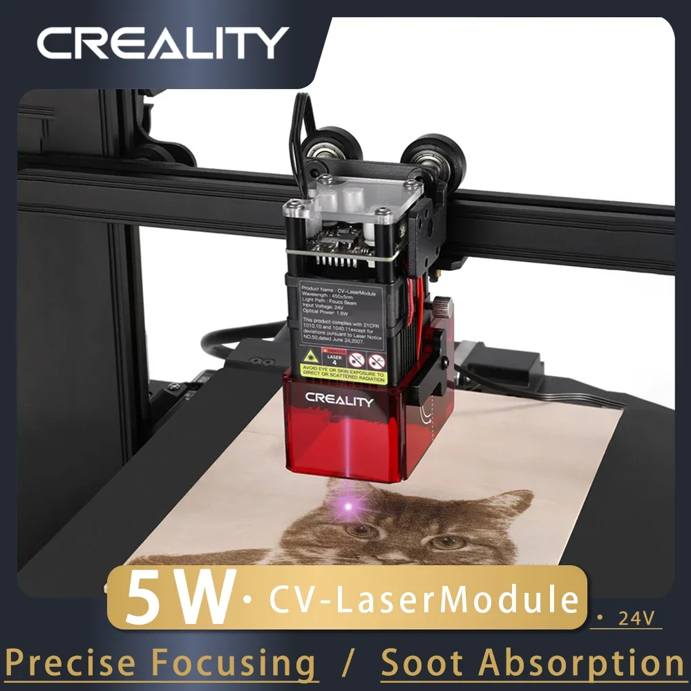 CREALITY Original 3D Printer Upgrade Part CV-Laser Module 10W 5W 1.6W 24V 0.06mm High-Precision Easy to Install & Use